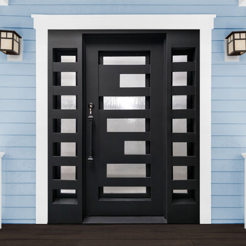 ALEKO 62'' x 81'' Paneled Iron Front Entry Doors & Reviews Wayfair